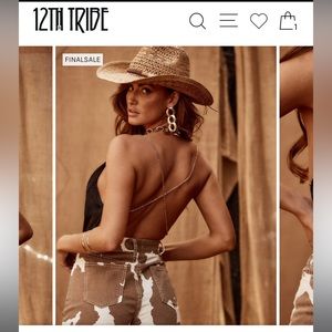 12th Tribe Chained Up Black Crop Top